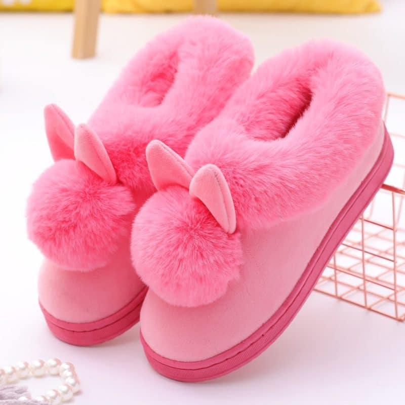Fluffy Bunny Ear Slippers - Online Low Prices - Molooco Shop