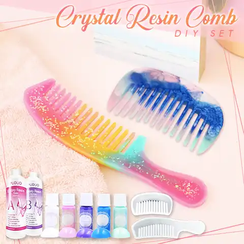 Crystal Resin Comb DIY Set