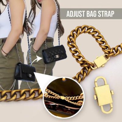 Adjustable Metal Buckle Bag Chain Strap Length Shorten Shoulder