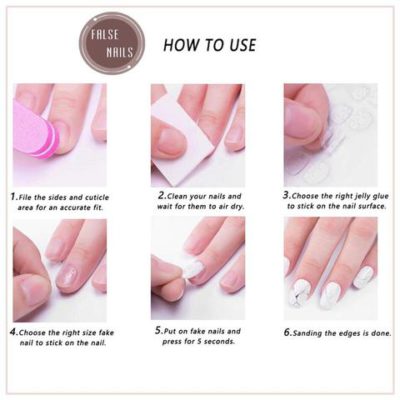 1min Style Change Reusable Wearing Manicure Fake Toenails (24PCS)