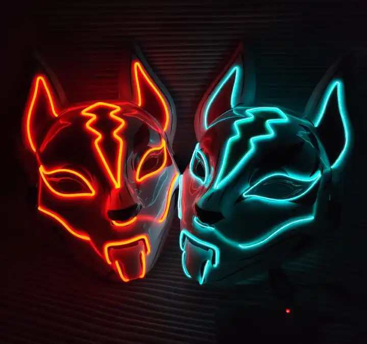 Fox Full Face Neon Mask
