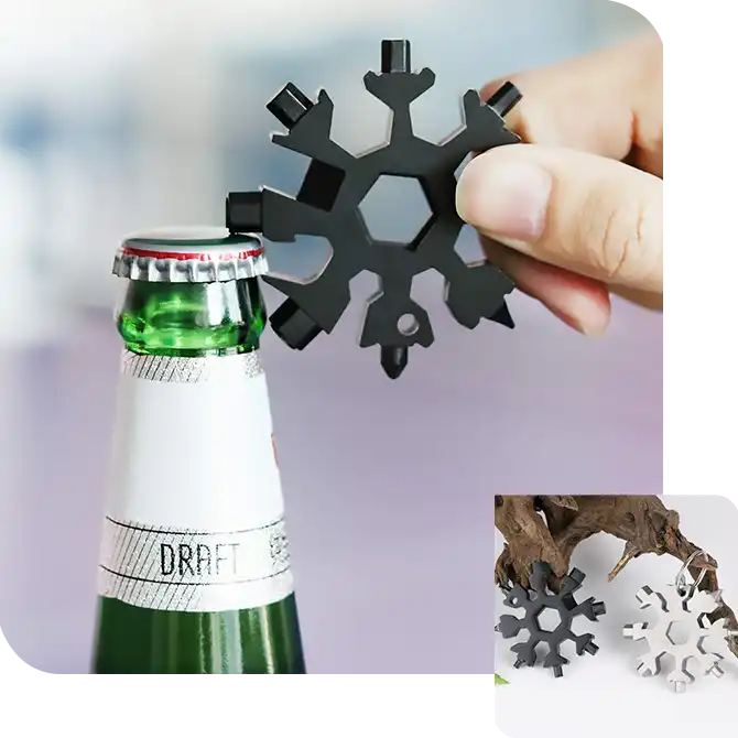 18-in-1 Snowflake Multi-Tool,snowflake wrench,18 in 1 snowflake tool,snowflake tool,Snowflake Multi tool