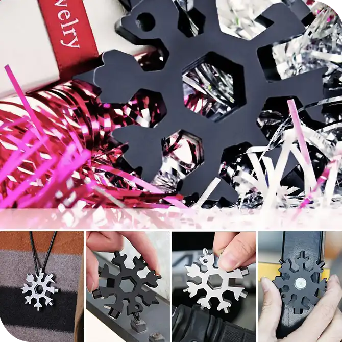 18-in-1 Snowflake Multi-Tool,snowflake wrench,18 in 1 snowflake tool,snowflake tool,Snowflake Multi tool
