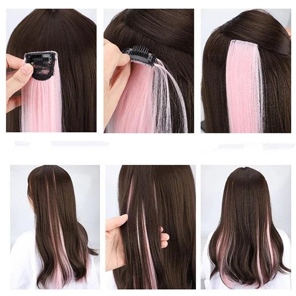 EZ Hair Clip-on Colored Highlights - Image 3
