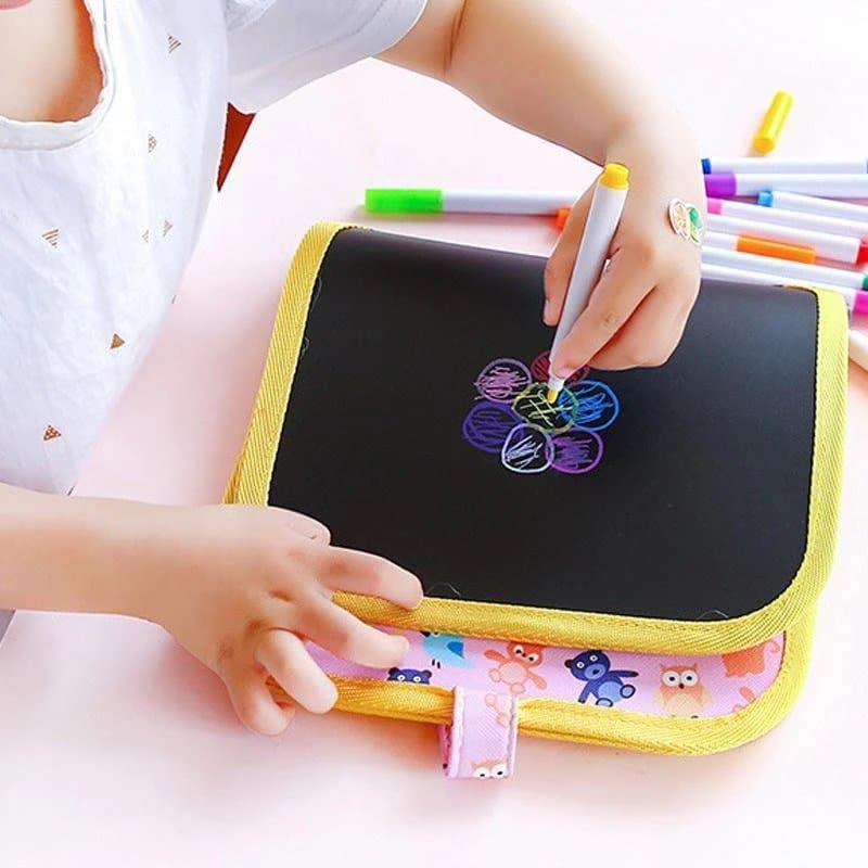 Portable Erasable Doodle Pad Drawing Pad (12 Pens Included) - Image 4