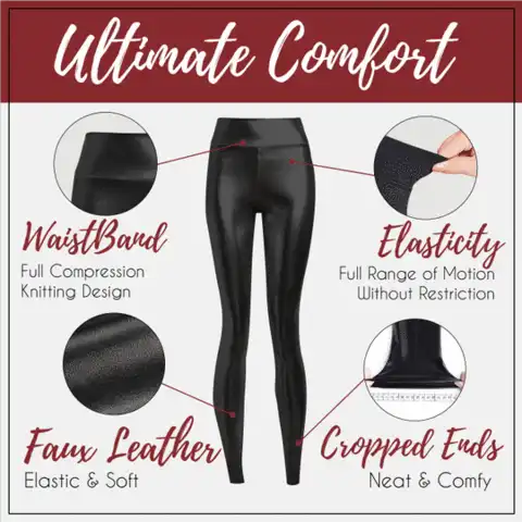 Plus Size Perfect Fit Leather Leggings