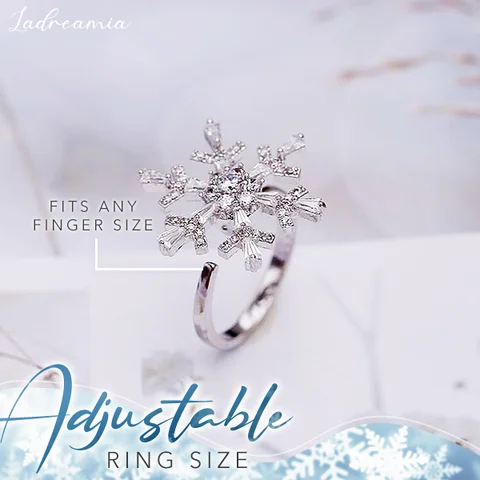 Ladreamia Rotatable Snowflake Ring