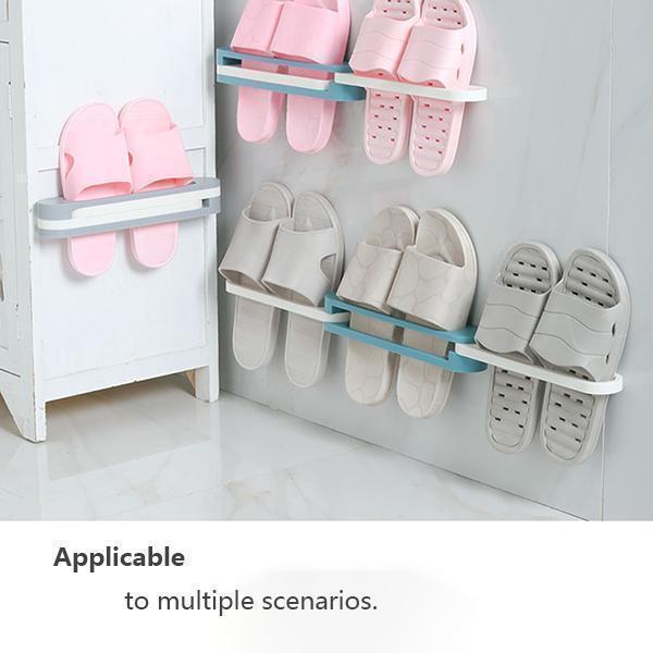 Wall Mounted Folding Slippers Rack - Image 3