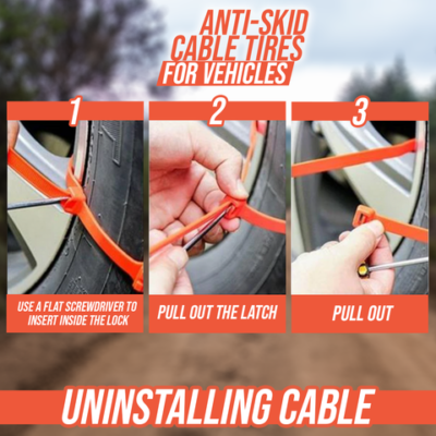 Anti-Skid Cable Ties for Vehicles