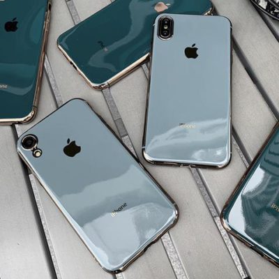 Luxury Electroplated Bumper Glossy Cover With Logo for iphone