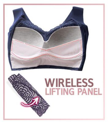 Sexy Lace Cut-out Wireless Lift-up Bra