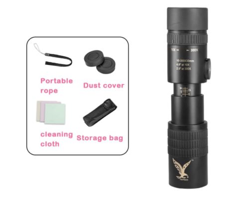 4K 10-300X40mm super telephoto zoom monocular telescope