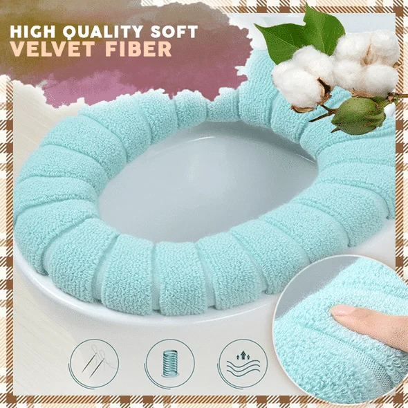 Velvet Toilet Seat Warm Cover - Image 3