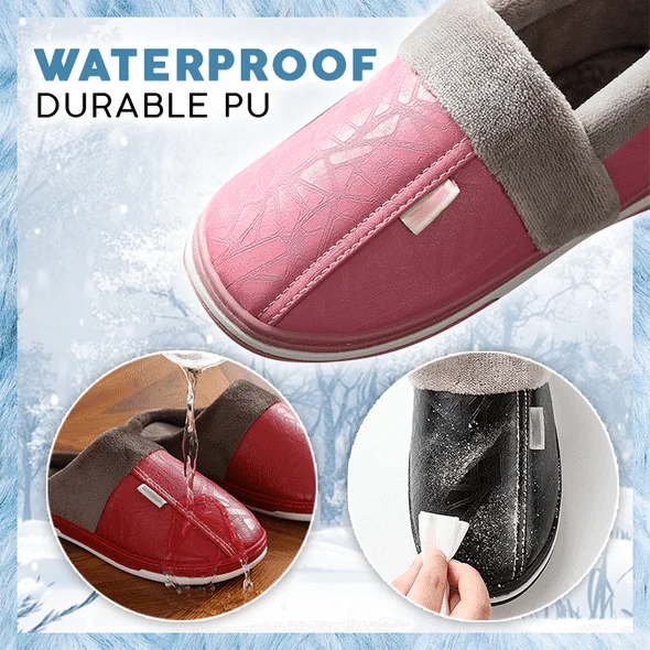 Waterproof PU Warm Slippers - Image 5