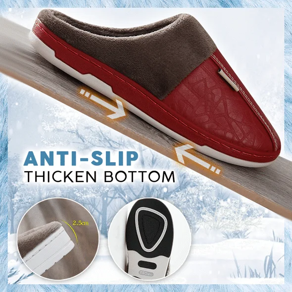 Waterproof PU Warm Slippers - Image 6