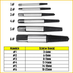 MasterFix Broken Screw Extractor (Set of 6)