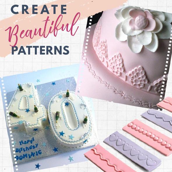 Cake Decorating Kit by Cie. Set of 15 Fondant Modeling Tools Crimper