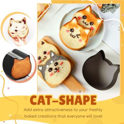 Cat Toast Mould,delightful baking accessory molds,bread everyone will adore,cat mold,cat shape while baking