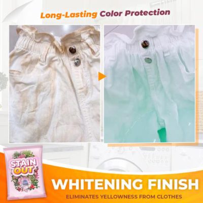 StainOut Laundry Washing Powder,Tough stains are not removed,Washing machine,red wine,white clothes