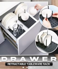 Drawer Retractable Tableware Rack