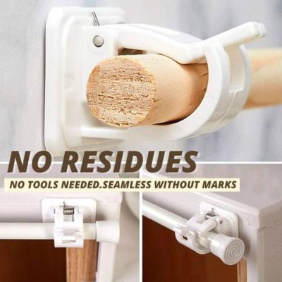 Nail-free Adjustable Rod Bracket Holders,nail free curtain rod brackets,curtain rod holders no nails,nail free curtain rods,no nail curtain rod brackets