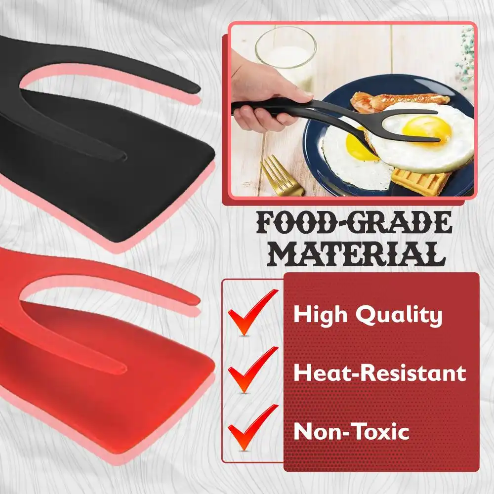 2 in 1 Tongs Grip and Flip Spatula,2 In 1 Grip Flip Tongs