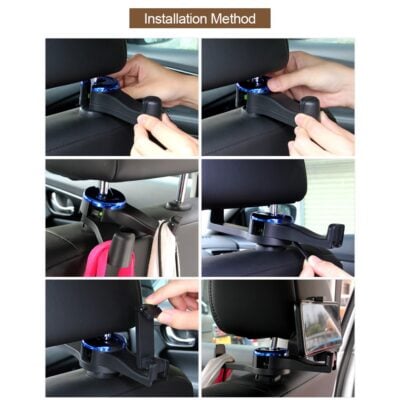 Multifunctional Car Hanger & Phone Holder,Hang multiple objects,Car hook