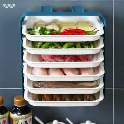 Multi Layer Drawer Type Dishes,Storage rack,PP Plate,Adhesive