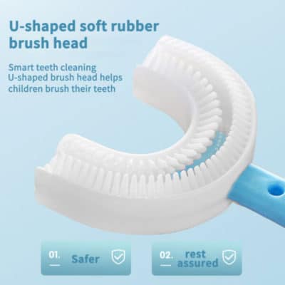 All Rounded Children U Shape Toothbrush,tooth brushing,U-shape brush,Brushing teeth,regular toothbrush