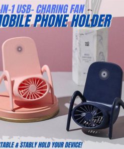Fan Charging Phone Holder