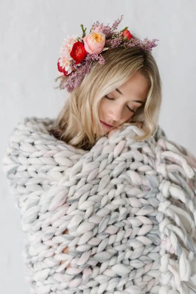 Knitted Blanket,super-chunky Blanket,beautiful blanket,Blanket,chunky Blanket