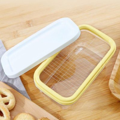 Butter Cutting Container,Butter Dish with Lid,butter slicer,clear container,butter cutter & storage