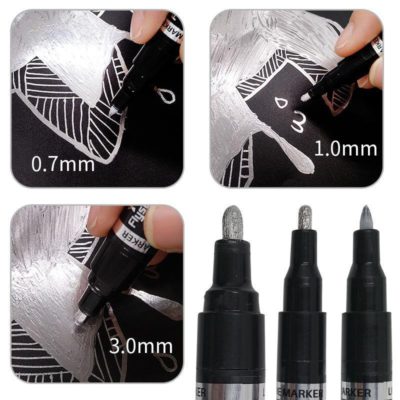 metallic pens,silver sharpie,silver metallic sharpie,Silver Marker Pen,Liquid Mirror Chrome Marker