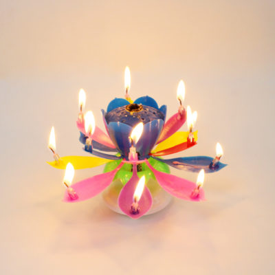 Musical Lotus Rotating Flower Candle,Musical Flower Candle,birthday cakes,Flower Candle,Lotus Candles