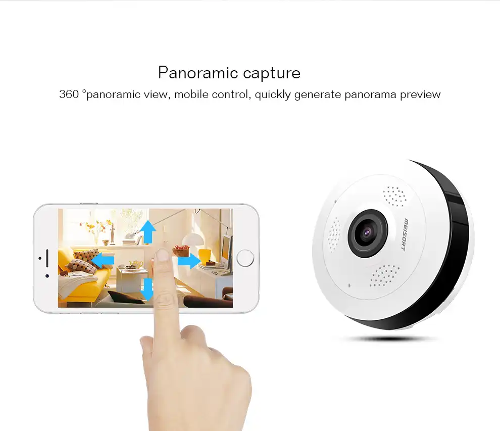 360° Smart Home Camera,smart home camera,360° fisheye lens,panoramic views,camera