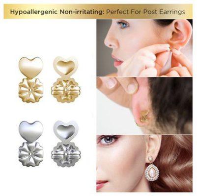 Support Earring Backs,Earring Backs,Gold Hypoallergenic,Hypoallergenic,Support Earring