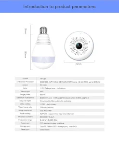 Bulb Camera,Wireless Bulb Camera,Camera,360-degree