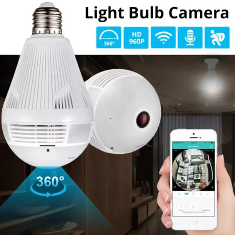 Bulb Camera,Wireless Bulb Camera,Camera,360-degree