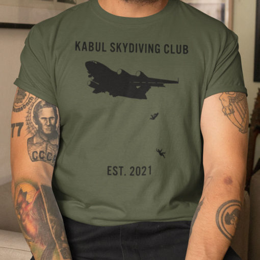 Kabul Skydiving Club T-shirt, Kabul Skydiving Club, Skydiving Club T-shati, Kabul Skydiving, Kirabhu T-shati