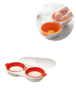 Egg Poacher,Double Egg Poacher,Microwavable,Perfect Poach,Double Egg