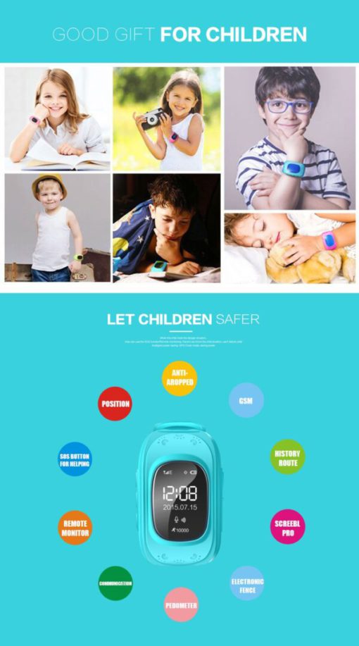 SmartWatch kanggo Anak, Fungsi GPS, SmartWatch, Kids, GPS