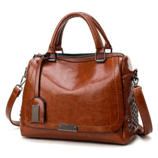 Messenger Bag, Leather Fashion, Ladies Soft Leather Fashion All-match Messenger Bag
