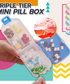 Mini Pill Box,Pill Box,Box,Triple Tier Mini Pill,Mini Pill