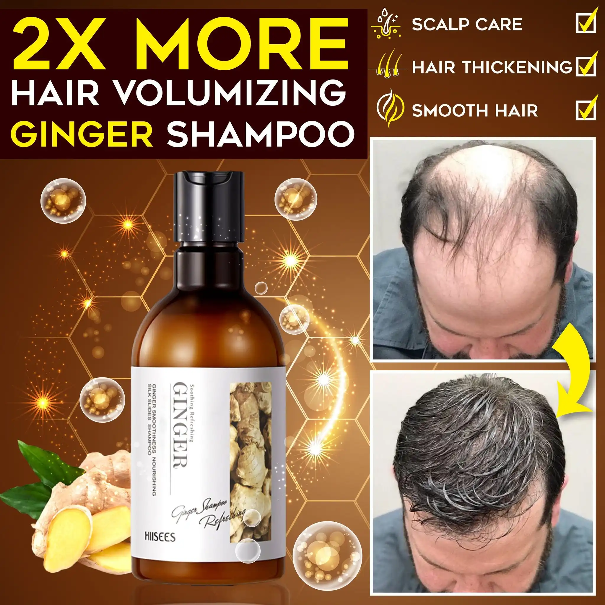 2x More Hair Volumizing Ginger Shampoo,Hair Volumizing Ginger Shampoo,Hair Volumizing Ginger,Hair Volumizing,Volumizing Ginger Shampoo
