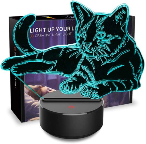 Cat Night Light Lamp, Night Light Lamp, Light Lamp, 3D Night Lamp, Cat Night Light
