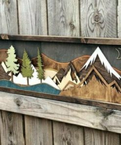 Wood Mountain Wall Art,Wood Mountain,Wall Art,Mountain Wall