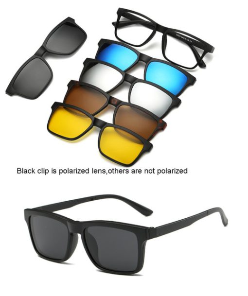 Магнитни слънчеви очила, 5 обектива, Магнетични лещи, Слънчеви очила