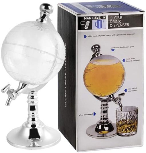 Globe Alcohol Dispenser, Crystal Globe, Globe Drink Dispenser, Alcohol Dispenser, Drink Dispenser