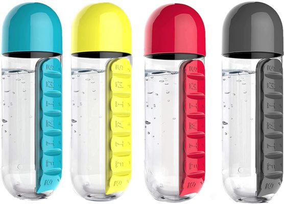 Water Bottle,Pill Boxes,pill organizer
