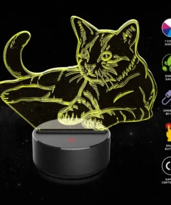 Cat Night Light Lamp,Night Light Lamp,Light Lamp,3D Night Lamp,Cat Night Light